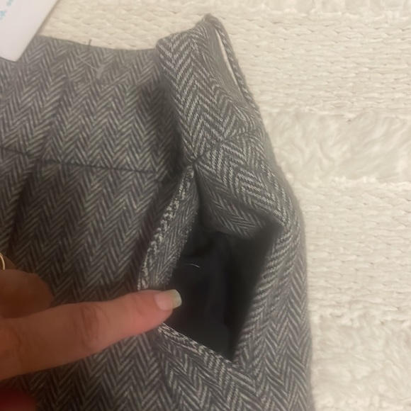 Terra Michaels herringbone pants charcoal gray soft flare legs women size 6 - Picture 4 of 15